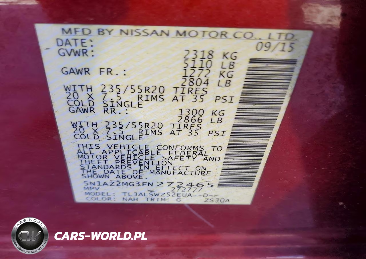 2015 Nissan Murano Platinum VIN:5N1AZ2MG3FN272465 - 13