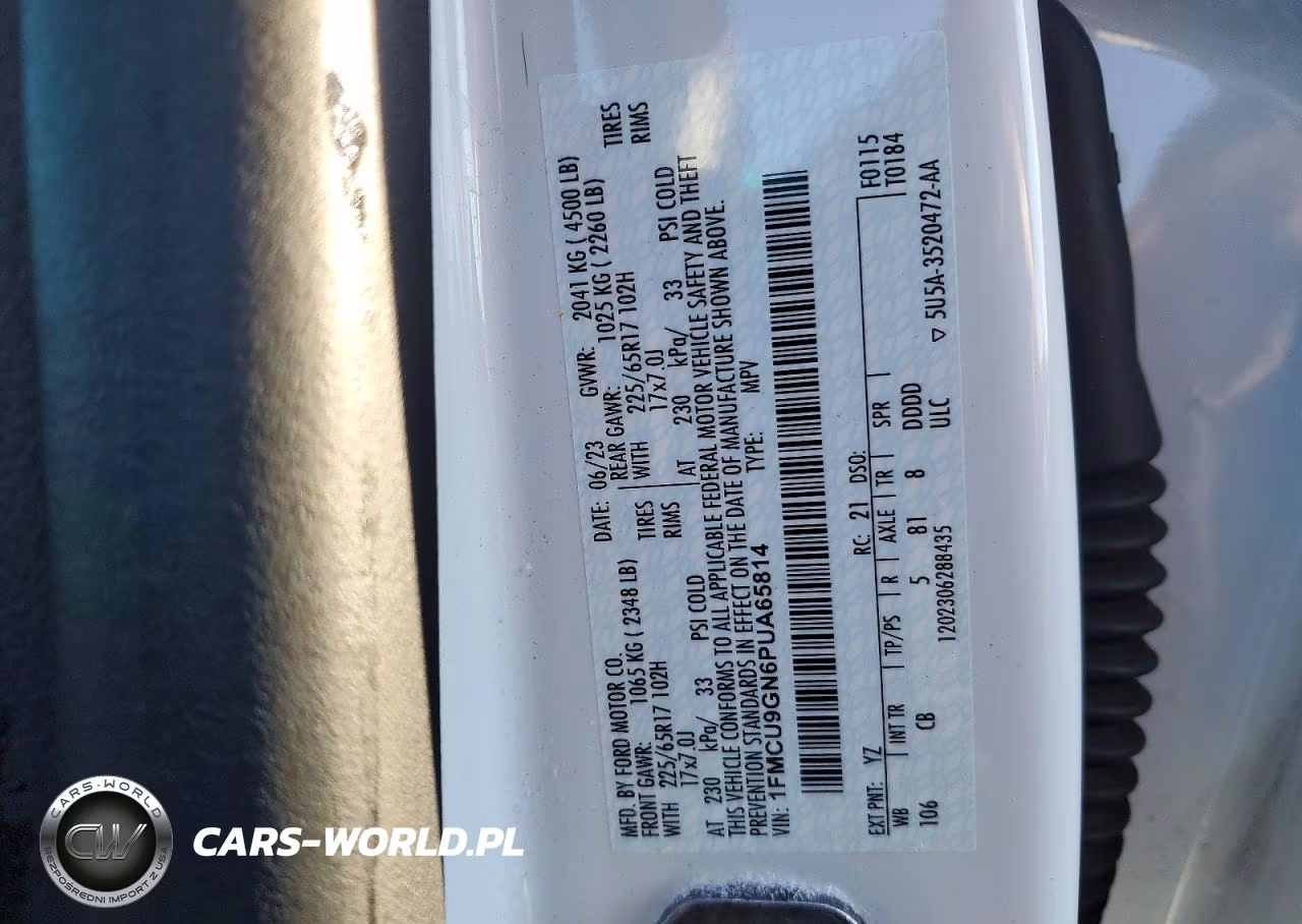 2023 Ford Escape Active VIN:1FMCU9GN6PUA65814 - 13