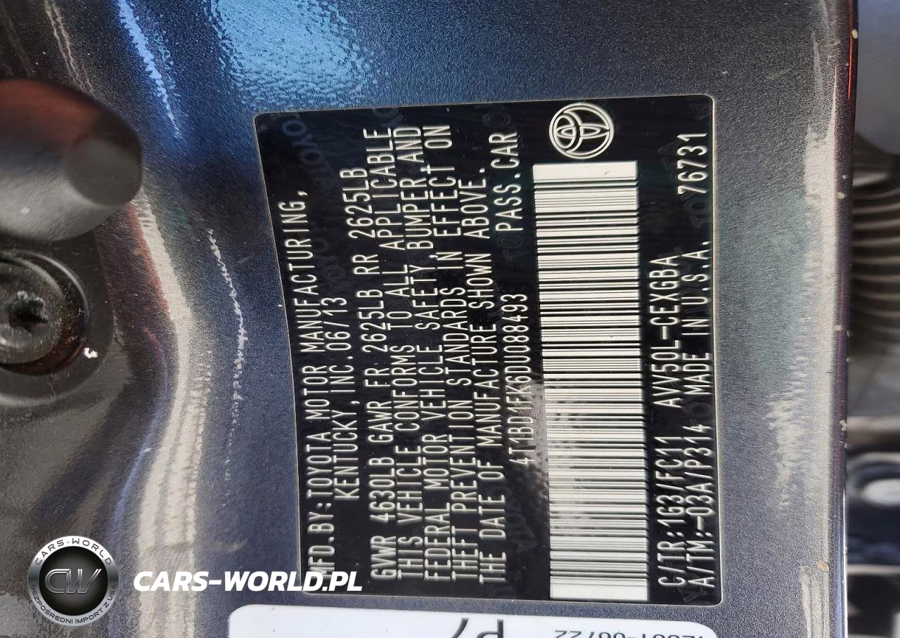 2013 Toyota Camry Hybrid VIN:4T1BD1FK6DU088493 - 13