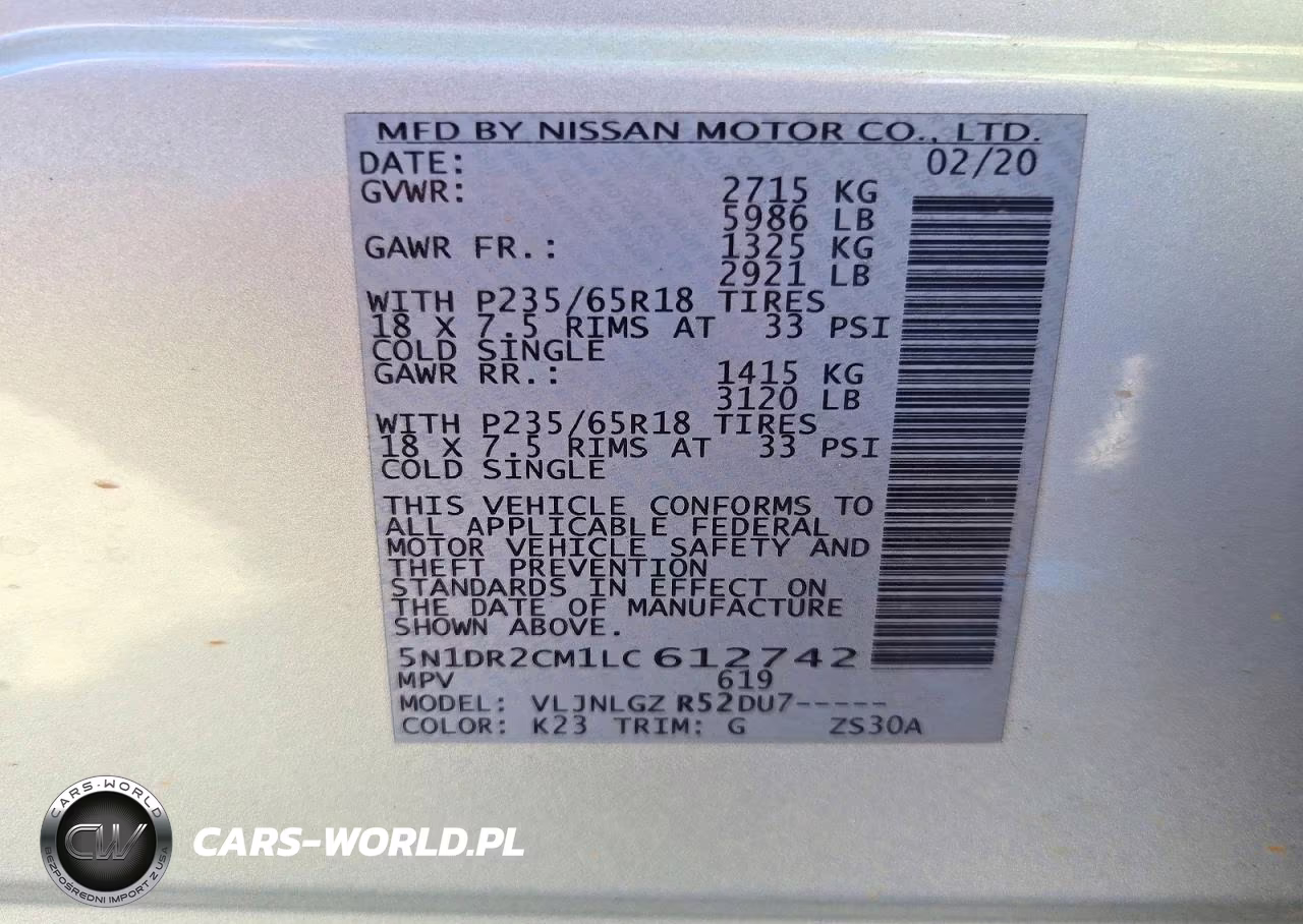 2020 Nissan Pathfinder Sl VIN:5N1DR2CM1LC612742 - 13