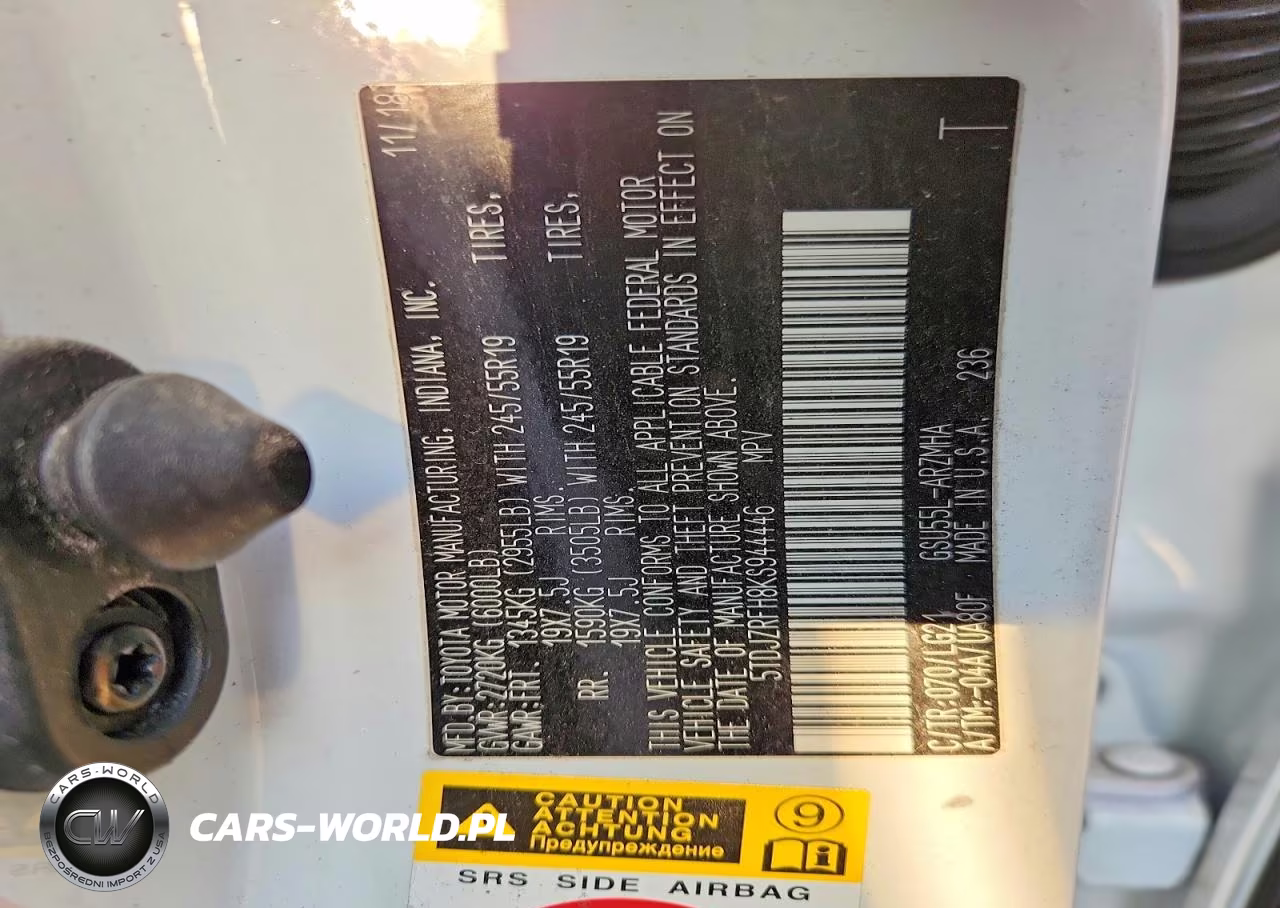 2019 Toyota Highlander Se VIN:5TDJZRFH8KS944446 - 12