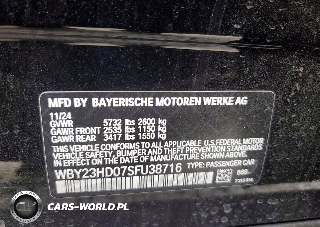 2025 BMW I4 Edrive 40 VIN:WBY23HD07SFU38716 - 13