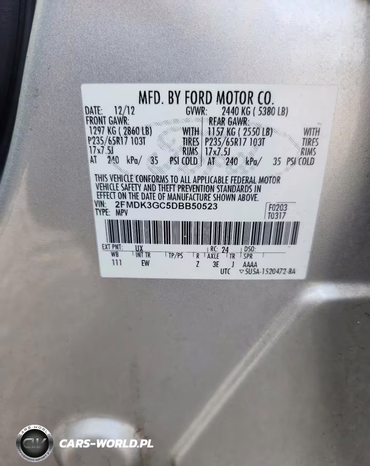 2013 Ford Edge Se VIN:2FMDK3GC5DBB50523 - 13