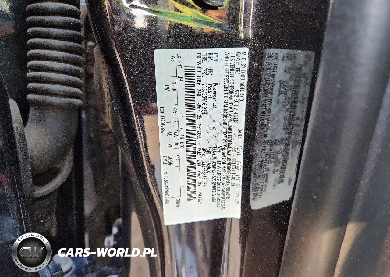 2012 Ford Focus Se VIN:1FAHP3F20CL304334 - 12