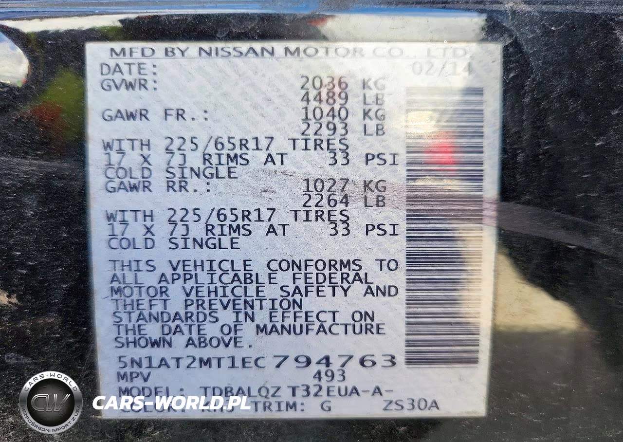 2014 Nissan Rogue Sv VIN:5N1AT2MT1EC794763 - 13