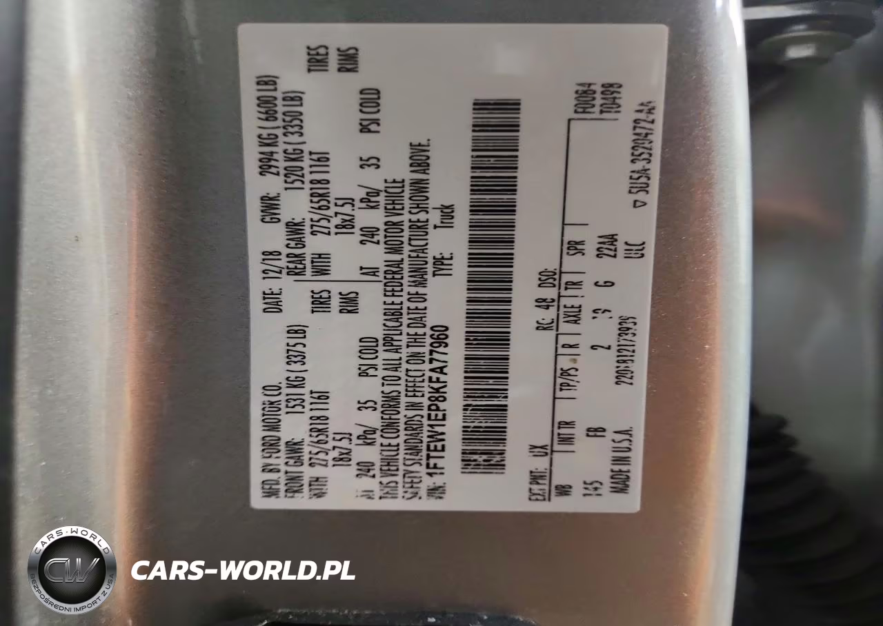 2019 Ford F150 Supercrew VIN:1FTEW1EP8KFA77960 - 12