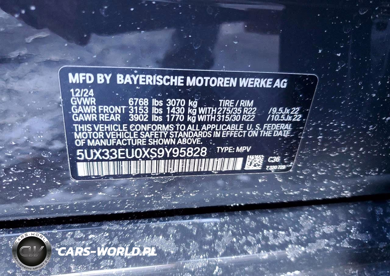 2025 BMW X5 M60I VIN:5UX33EU0XS9Y95828 - 14