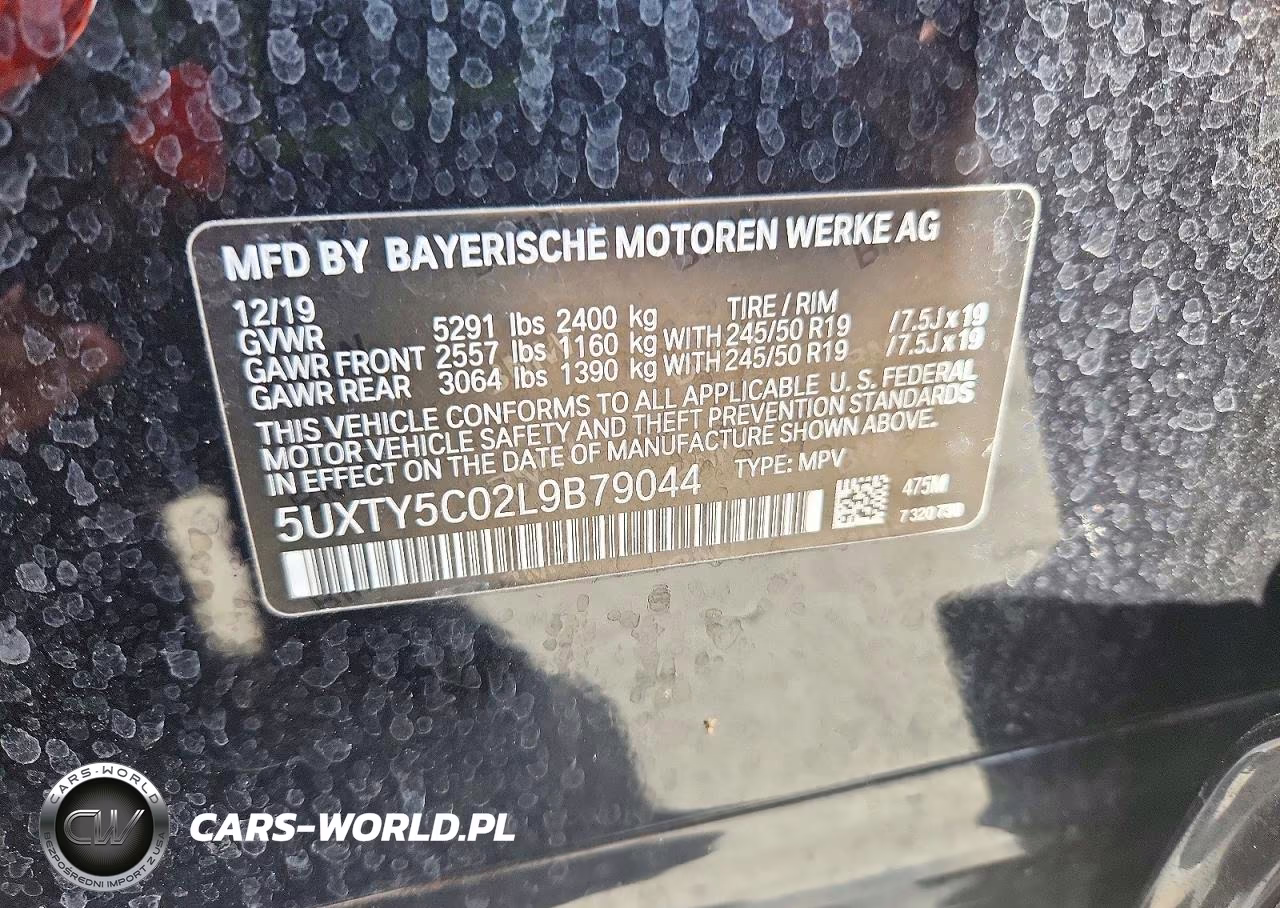 2020 BMW X3 xDrive30I VIN:5UXTY5C02L9B79044 - 13