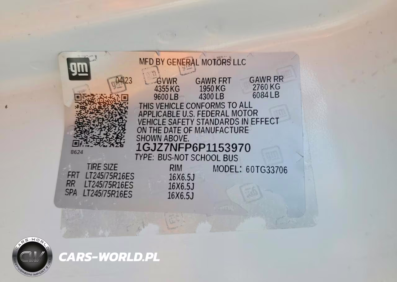 2023 GMC Savana G3500 Ls VIN:1GJZ7NFP6P1153970 - 12