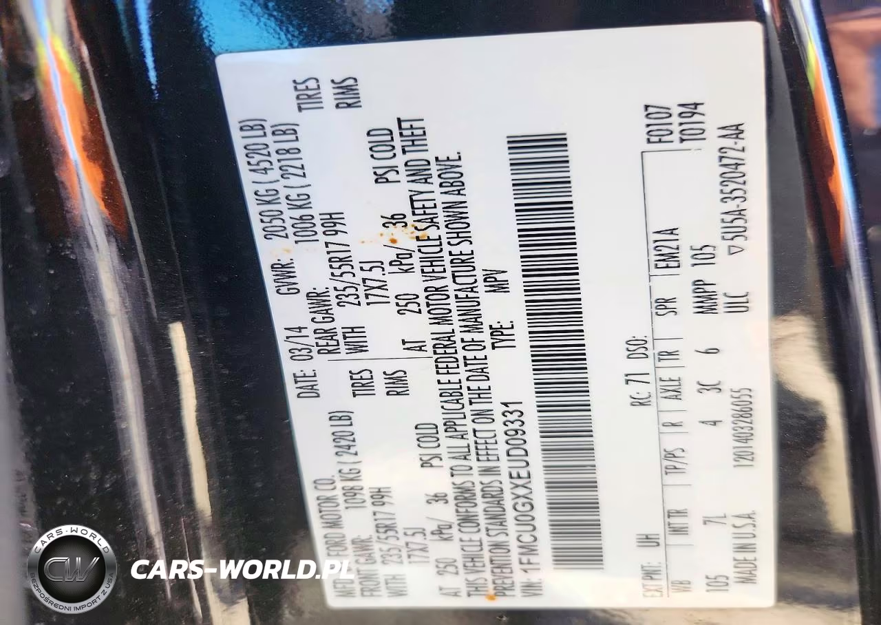 2014 Ford Escape Se VIN:1FMCU0GXXEUD09331 - 12