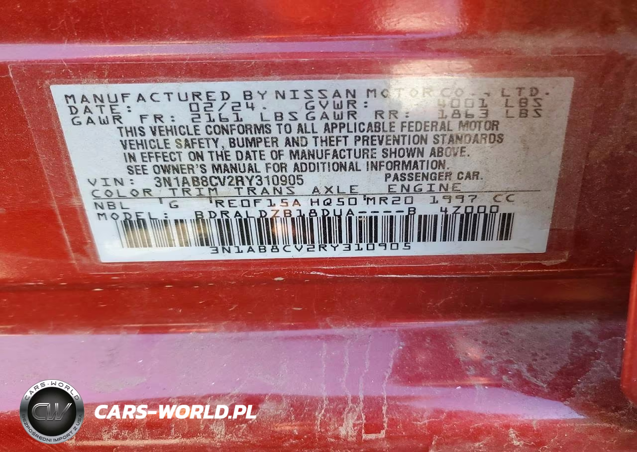 2024 Nissan Sentra Sv VIN:3N1AB8CV2RY310905 - 12