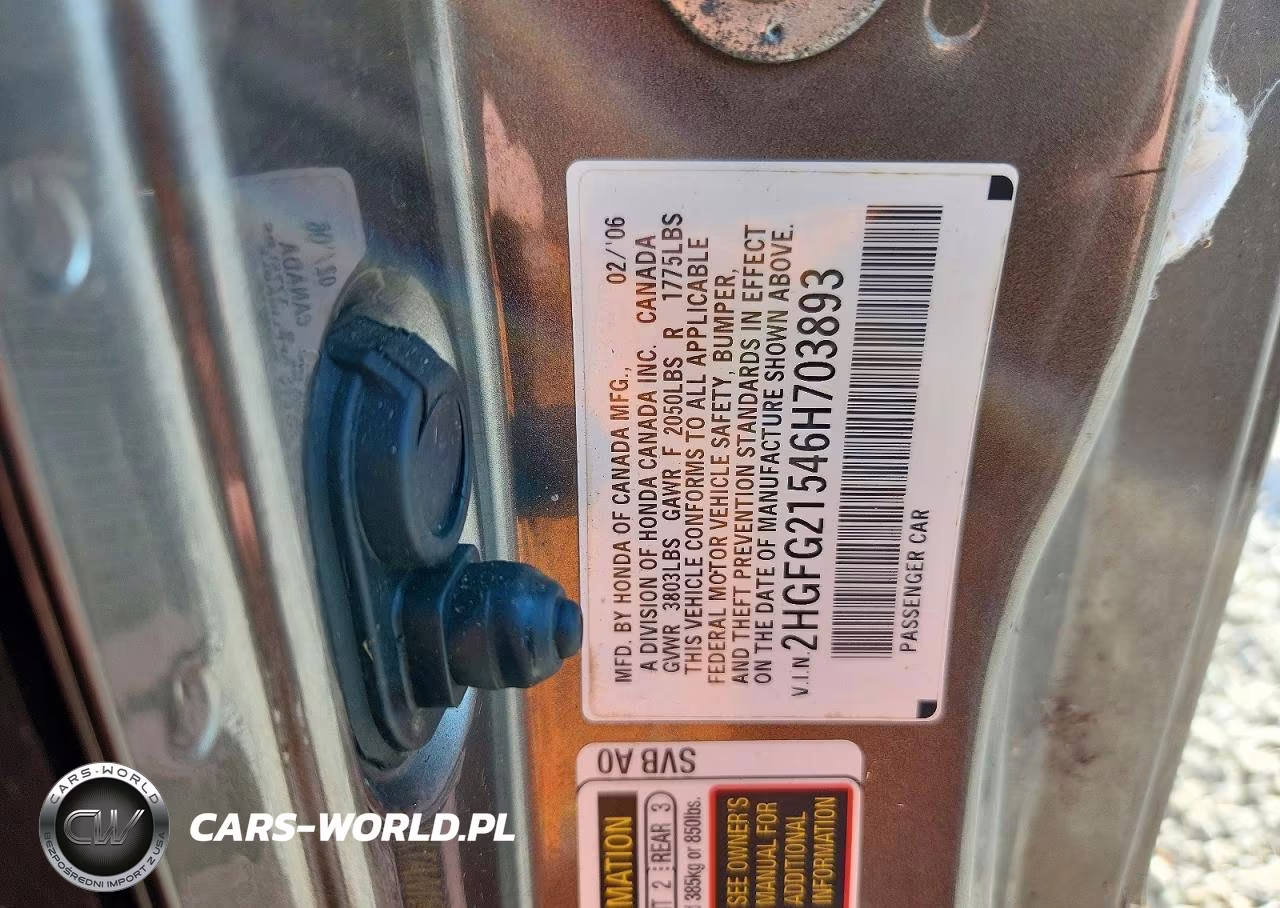 2006 Honda Civic Si VIN:2HGFG21546H703893 - 12