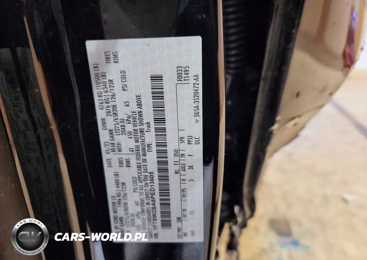 2023 Ford F250 Super Duty VIN:1FT8W2BA8PED13605 - 12