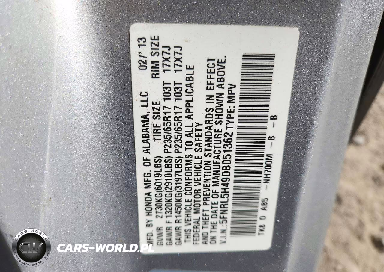 2013 Honda Odyssey Ex VIN:5FNRL5H49DB051362 - 13