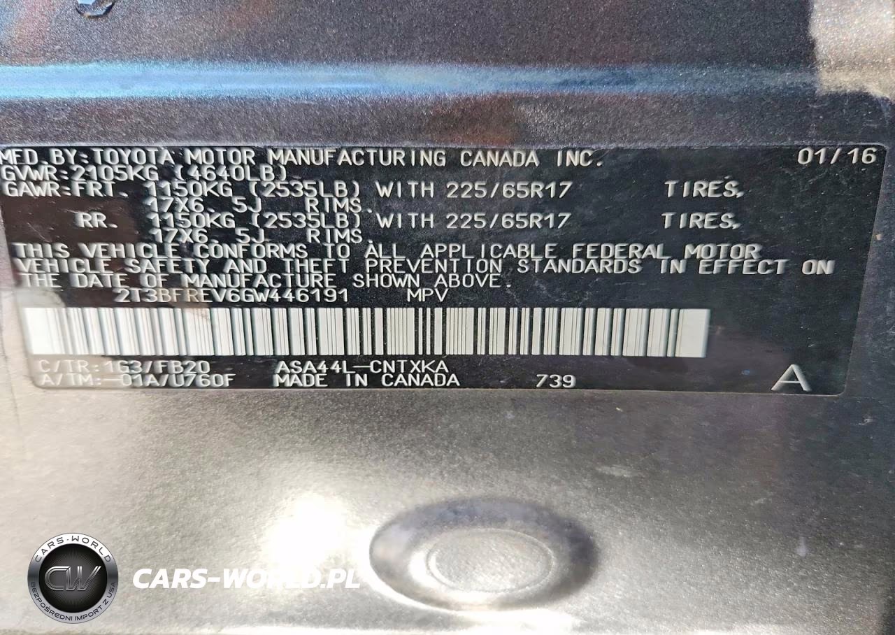 2016 Toyota Rav4 Le VIN:2T3BFREV6GW446191 - 13