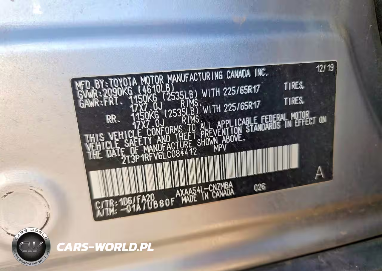 2020 Toyota Rav4 Xle VIN:2T3P1RFV6LC084412 - 14