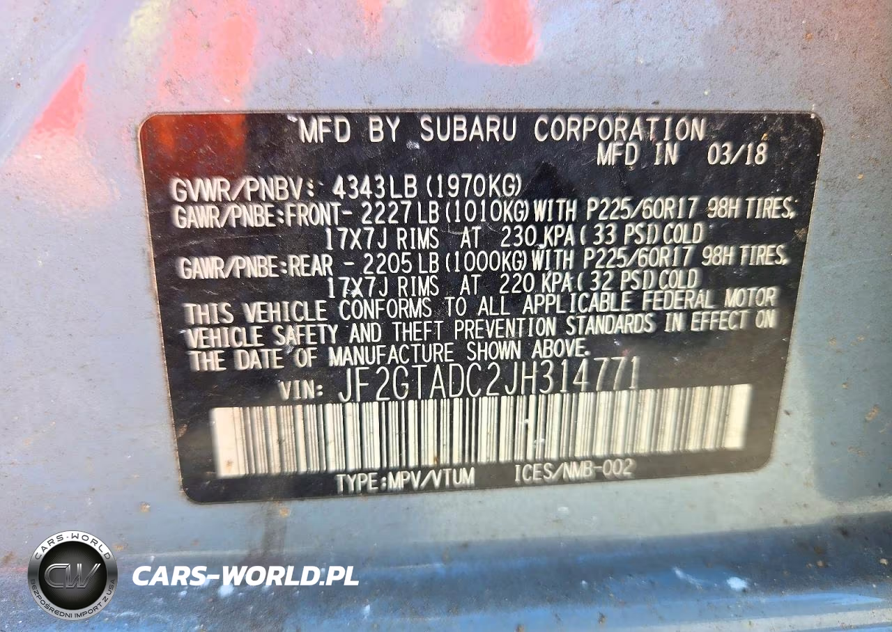 2018 Subaru Crosstrek Premium VIN:JF2GTADC2JH314771 - 13