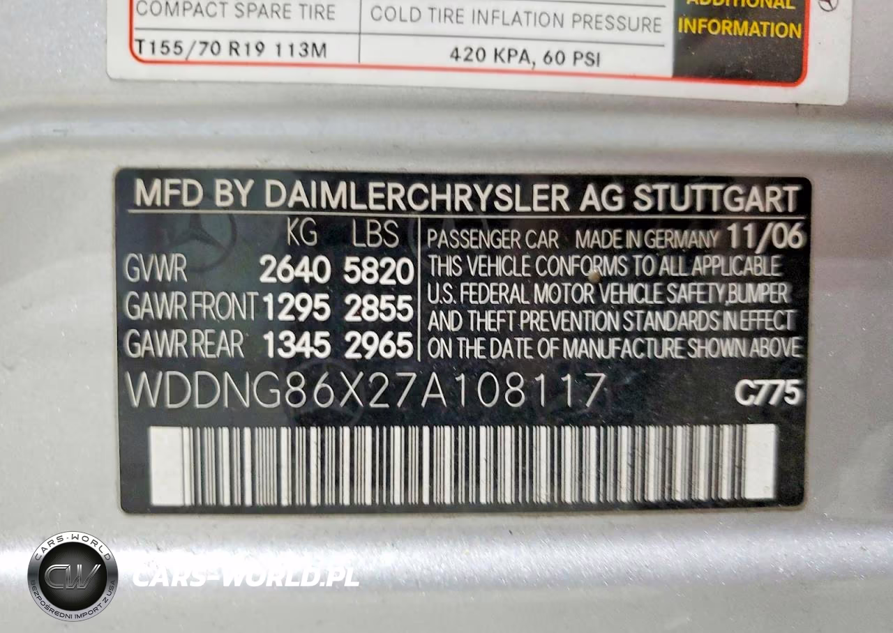 2007 Mercedes-Benz S 550 4Matic VIN:WDDNG86X27A108117 - 12
