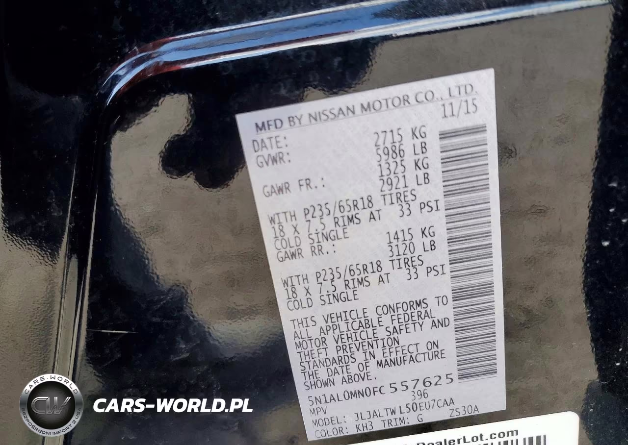 2015 Infiniti Qx60 Base VIN:5N1AL0MN0FC557625 - 14
