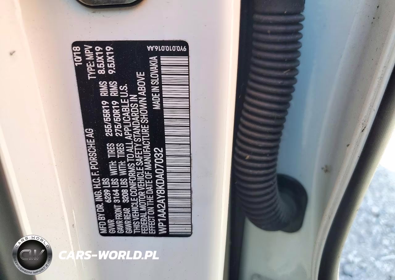 2019 Porsche Cayenne VIN:WP1AA2AY8KDA07032 - 13