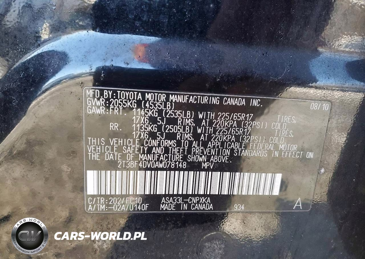 2010 Toyota Rav4 VIN:2T3BF4DV0AW078148 - 14