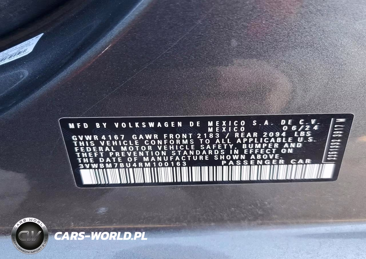 2024 Volkswagen Jetta Sport VIN:3VWBM7BU4RM100163 - 12
