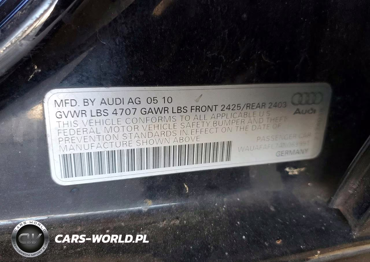 2010 Audi A4 Premium VIN:WAUAFAFL7AN069991 - 13