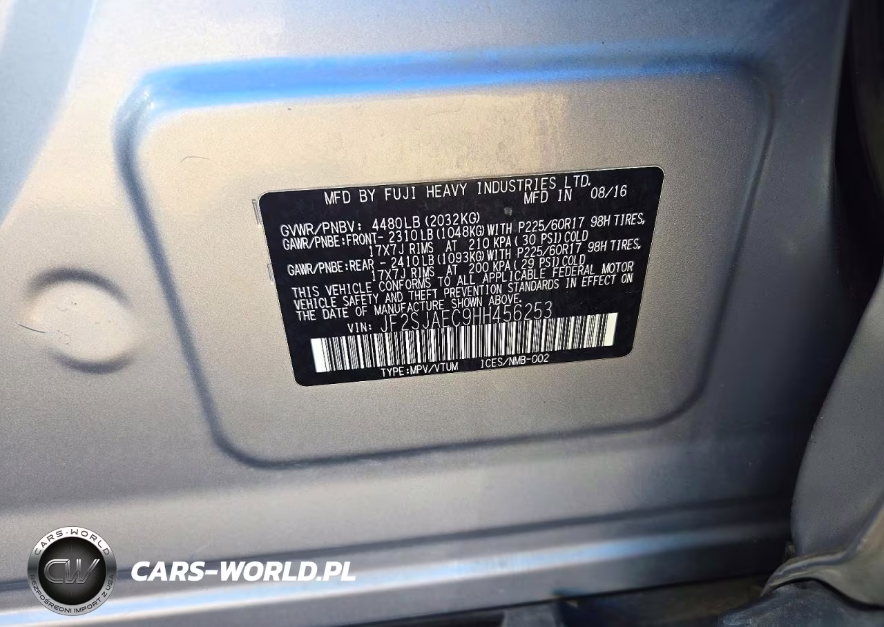 2017 Subaru Forester 2.5I Premium VIN:JF2SJAEC9HH456253 - 13