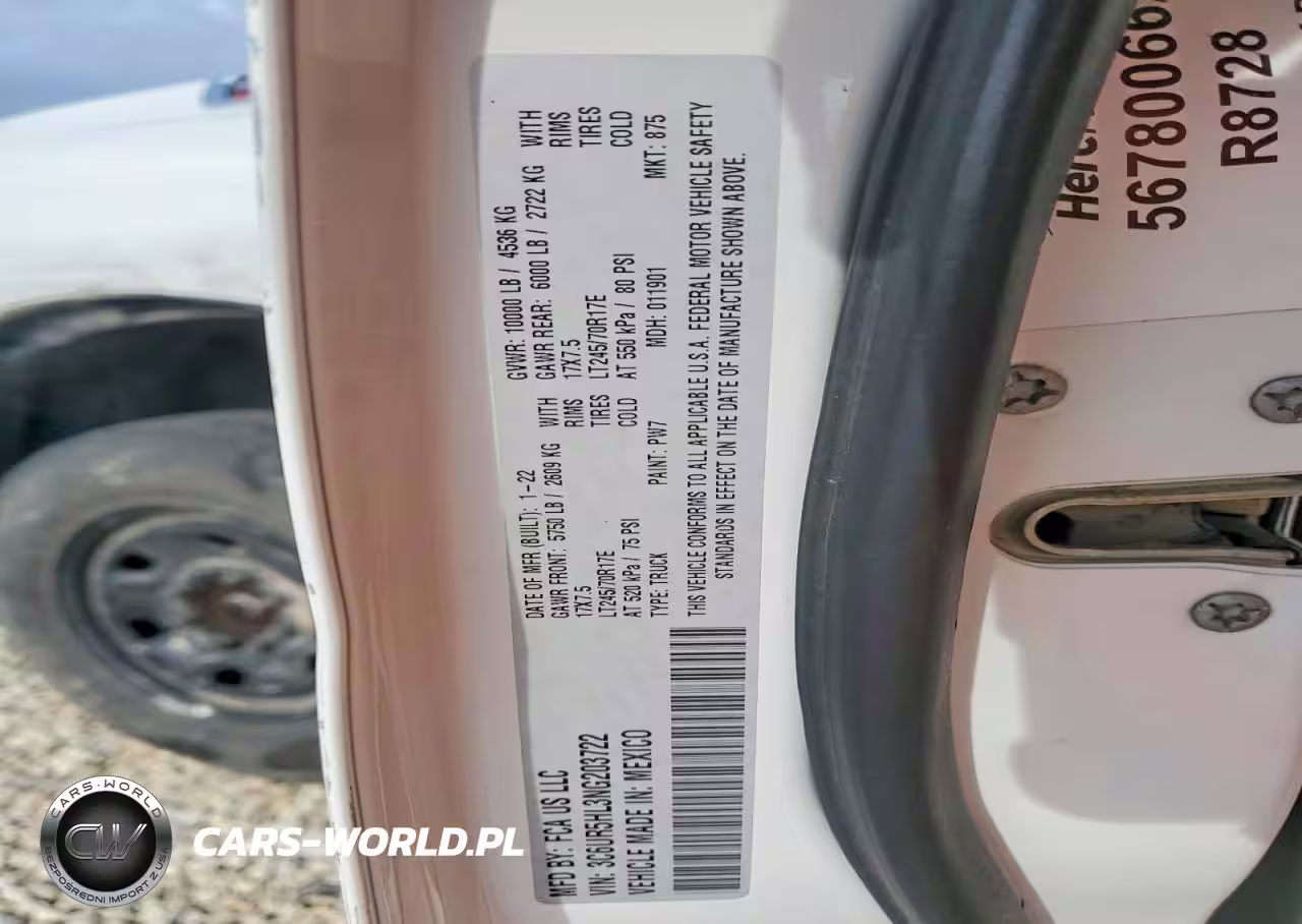 2022 Ram 2500 Tradesman VIN:3C6UR5HL3NG203722 - 12
