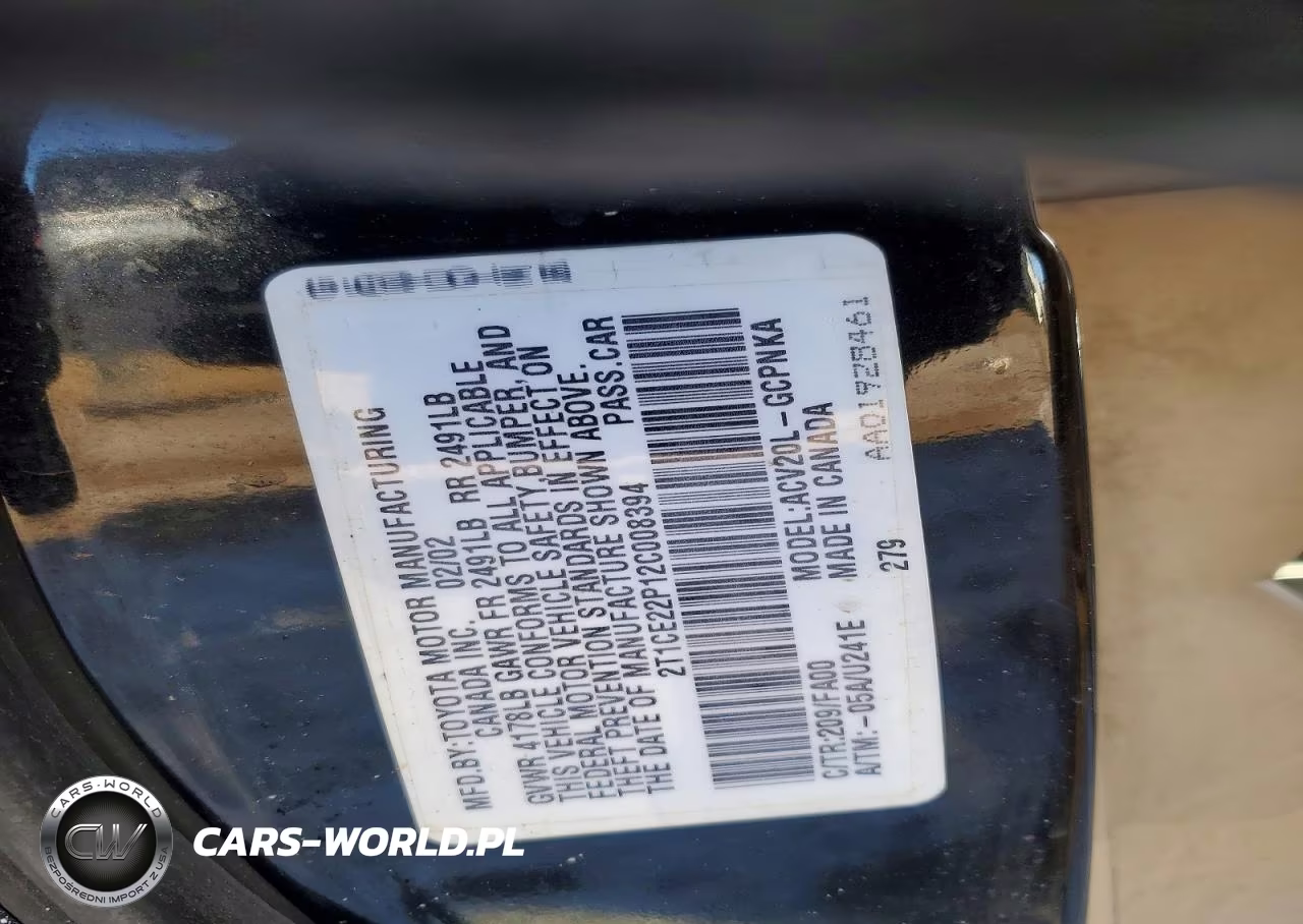2002 Toyota Camry Solara Se VIN:2T1CE22P12C008394 - 12