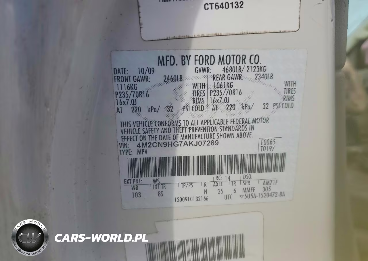 2010 Mercury Mariner Premier VIN:4M2CN9HG7AKJ07289 - 13