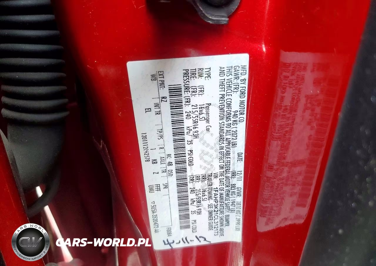 2012 Ford Focus Se VIN:1FAHP3K21CL312173 - 12