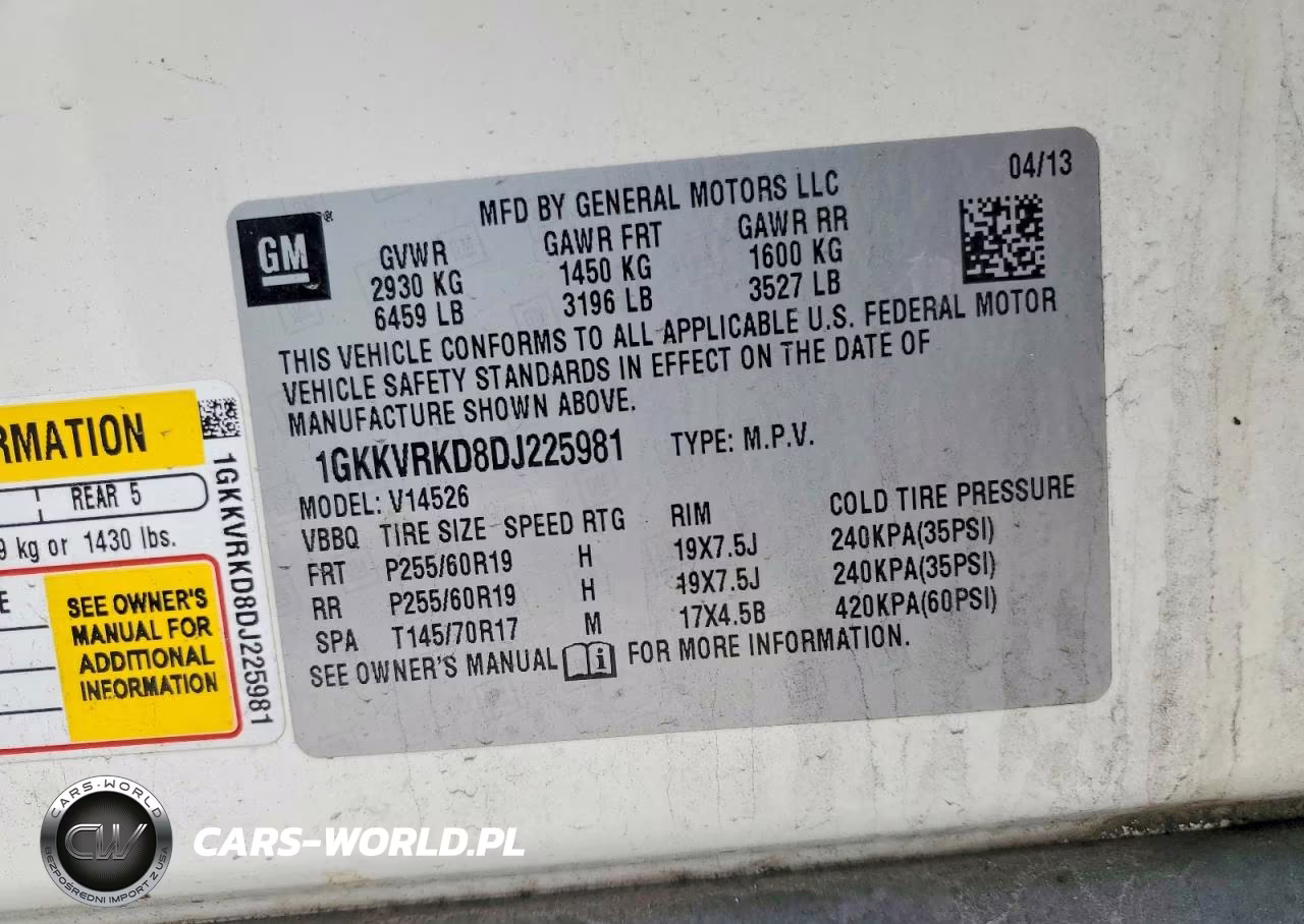 2013 GMC Acadia Slt-1 VIN:1GKKVRKD8DJ225981 - 14
