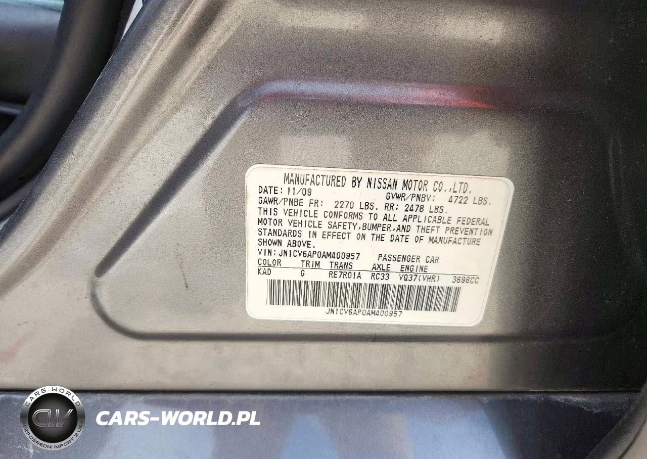 2010 Infiniti G37 Sedan Base VIN:JN1CV6AP0AM400957 - 12
