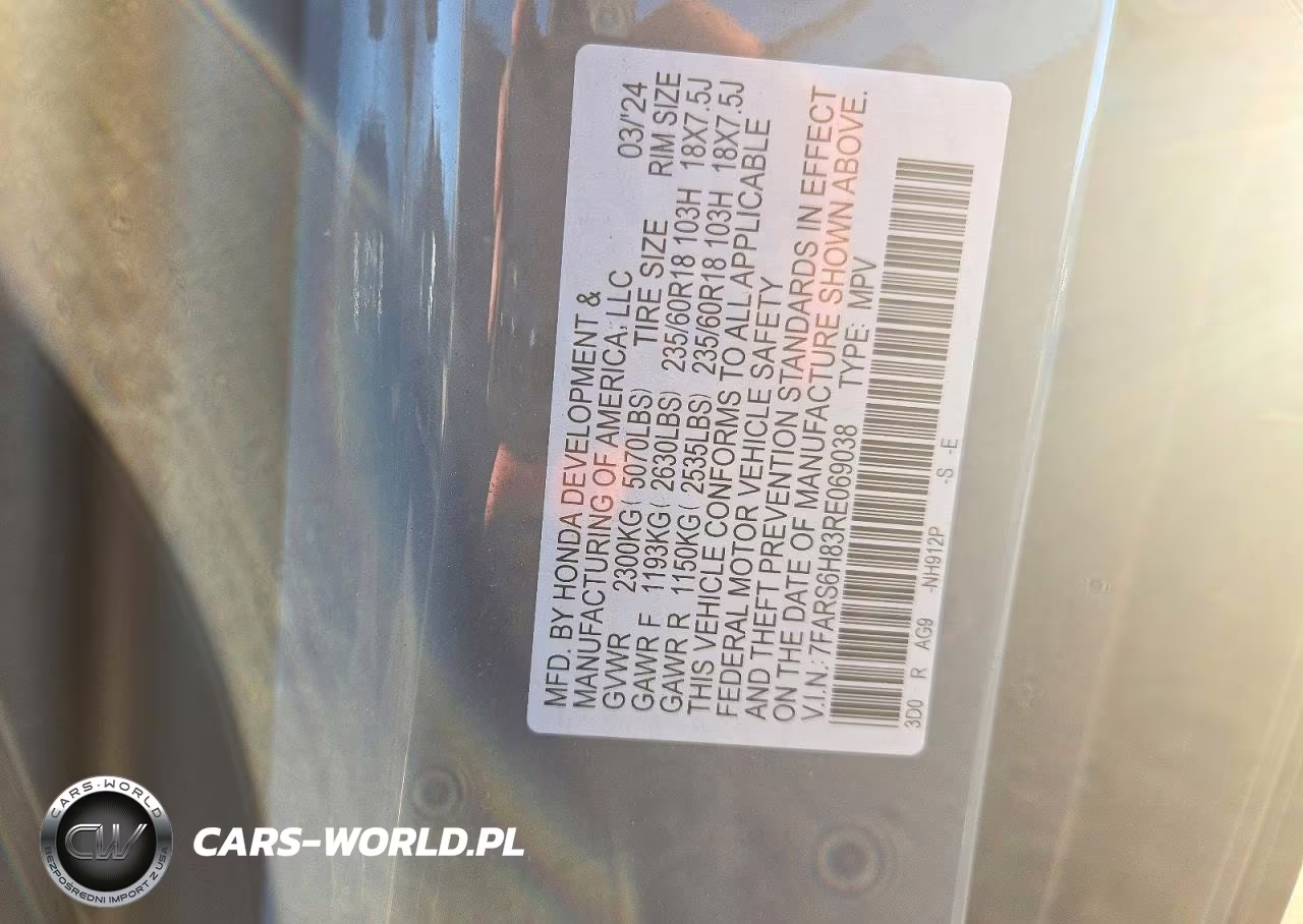 2024 Honda Cr-V Sport-L VIN:7FARS6H83RE069038 - 13