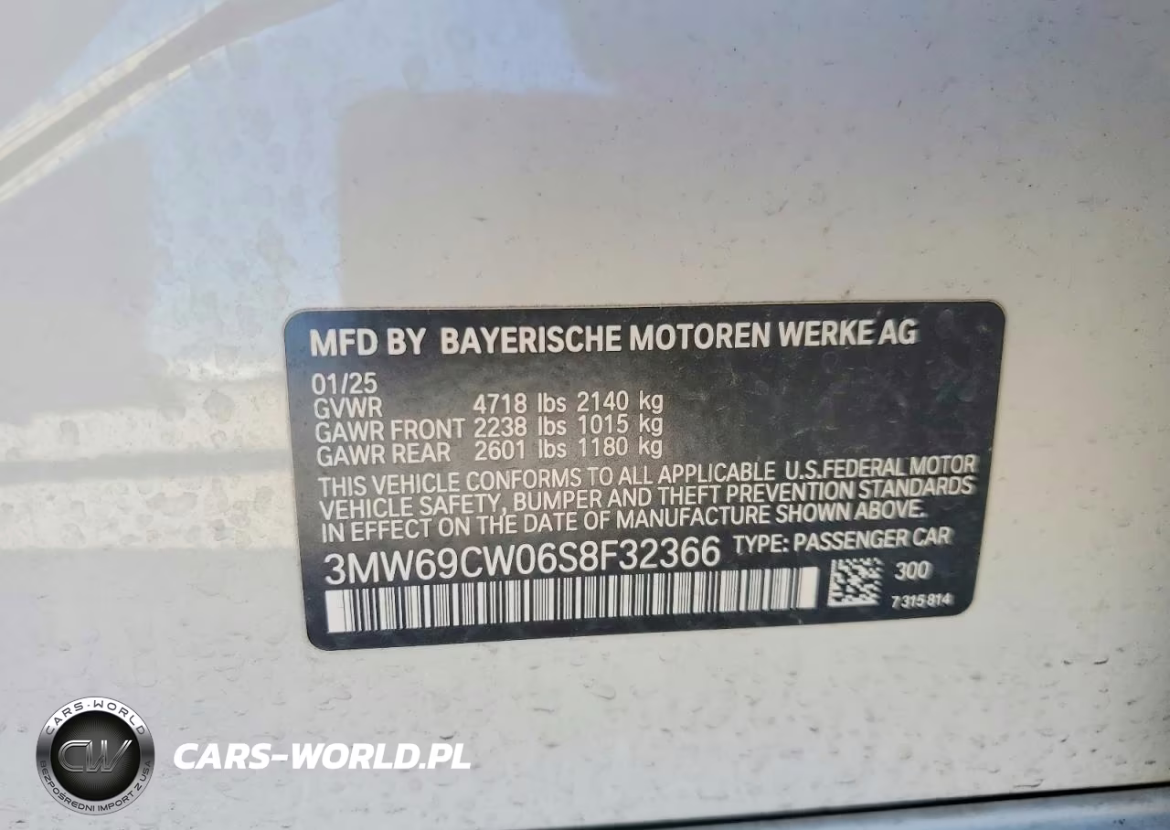 2025 BMW 330I VIN:3MW69CW06S8F32366 - 12