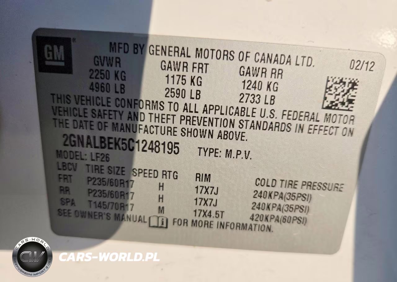 2012 Chevrolet Equinox Ls VIN:2GNALBEK5C1248195 - 13
