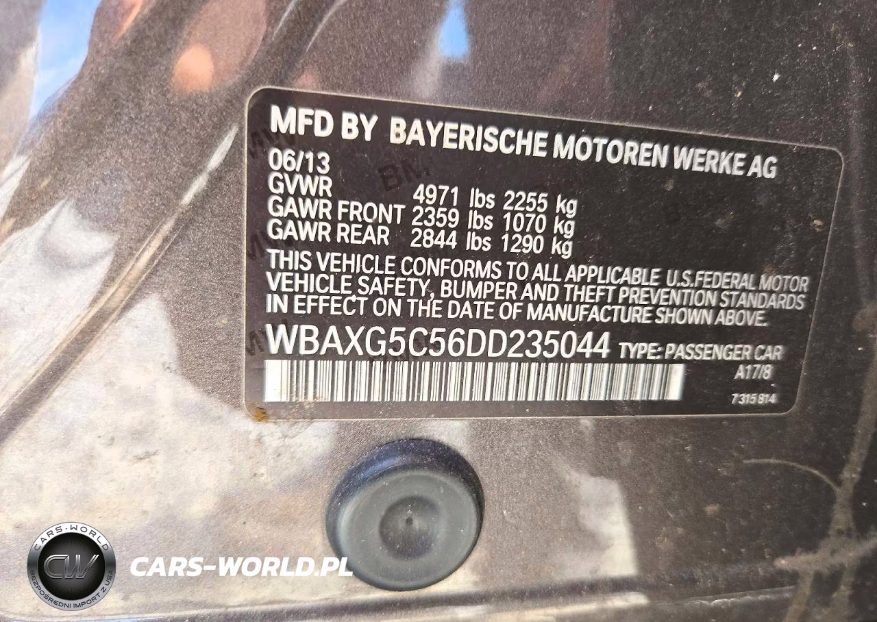 2013 BMW 528 I VIN:WBAXG5C56DD235044 - 12