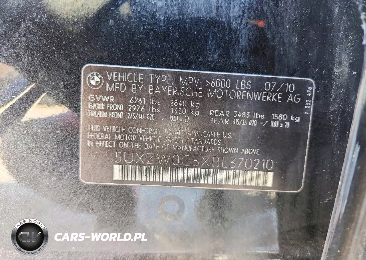 2011 BMW X5 xDrive35D VIN:5UXZW0C5XBL370210 - 13