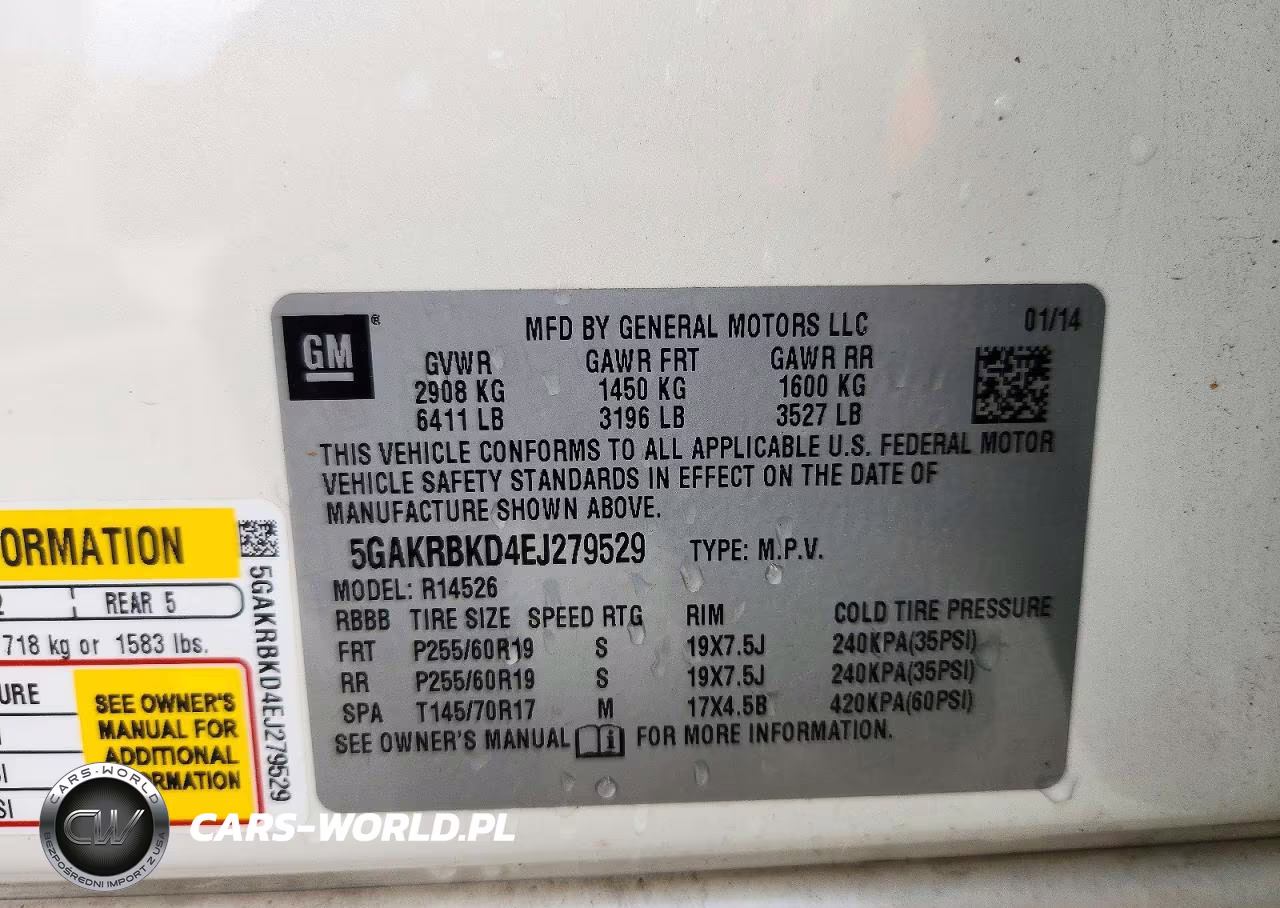 2014 Buick Enclave VIN:5GAKRBKD4EJ279529 - 13