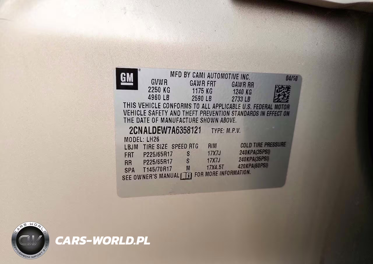 2010 Chevrolet Equinox Lt VIN:2CNALDEW7A6358121 - 13