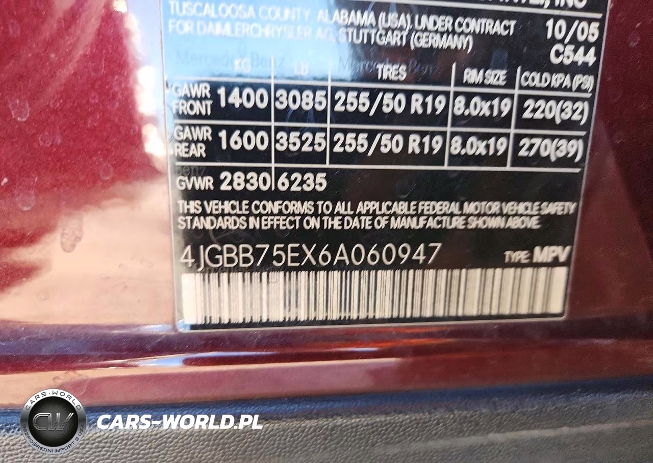2006 Mercedes-Benz Ml 500 VIN:4JGBB75EX6A060947 - 13