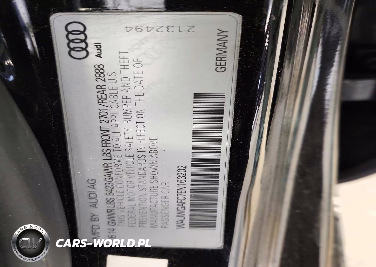 2014 Audi A7 Premium Plus VIN:WAUWGAFC7EN163202 - 12
