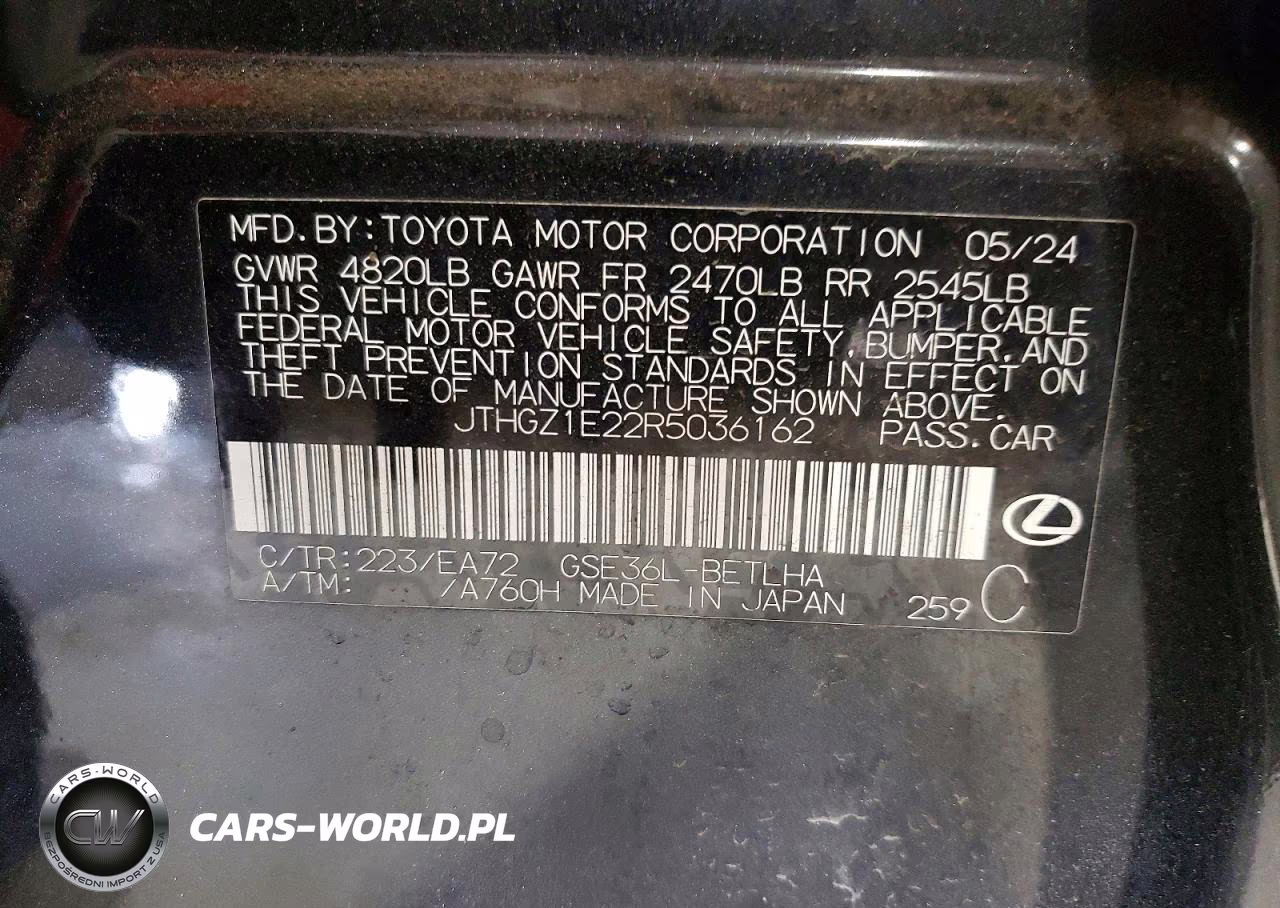 2024 Lexus Is 350 F Sport VIN:JTHGZ1E22R5036162 - 12