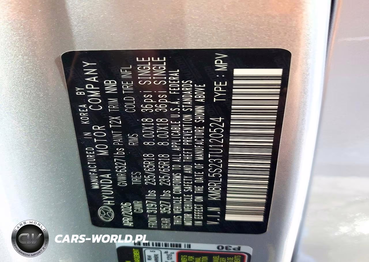 2026 Hyundai Palisade Sel VIN:KM8RL5S23TU120524 - 13