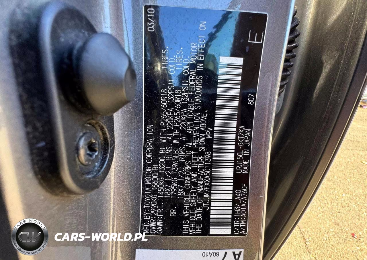 2010 Lexus Gx 460 Premium VIN:JTJJM7FXXA5011398 - 10