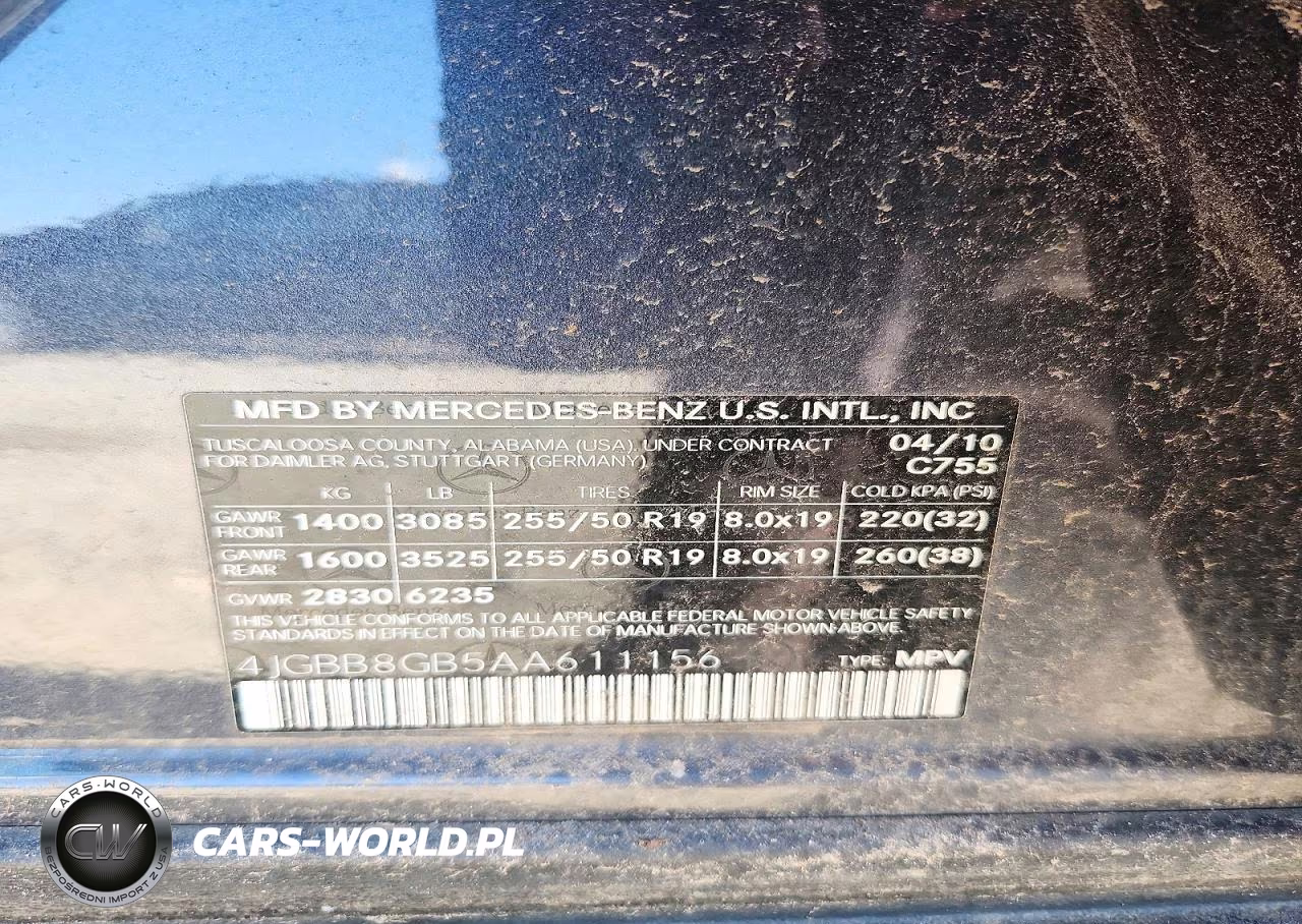 2010 Mercedes-Benz Ml 350 4Matic VIN:4JGBB8GB5AA611156 - 13