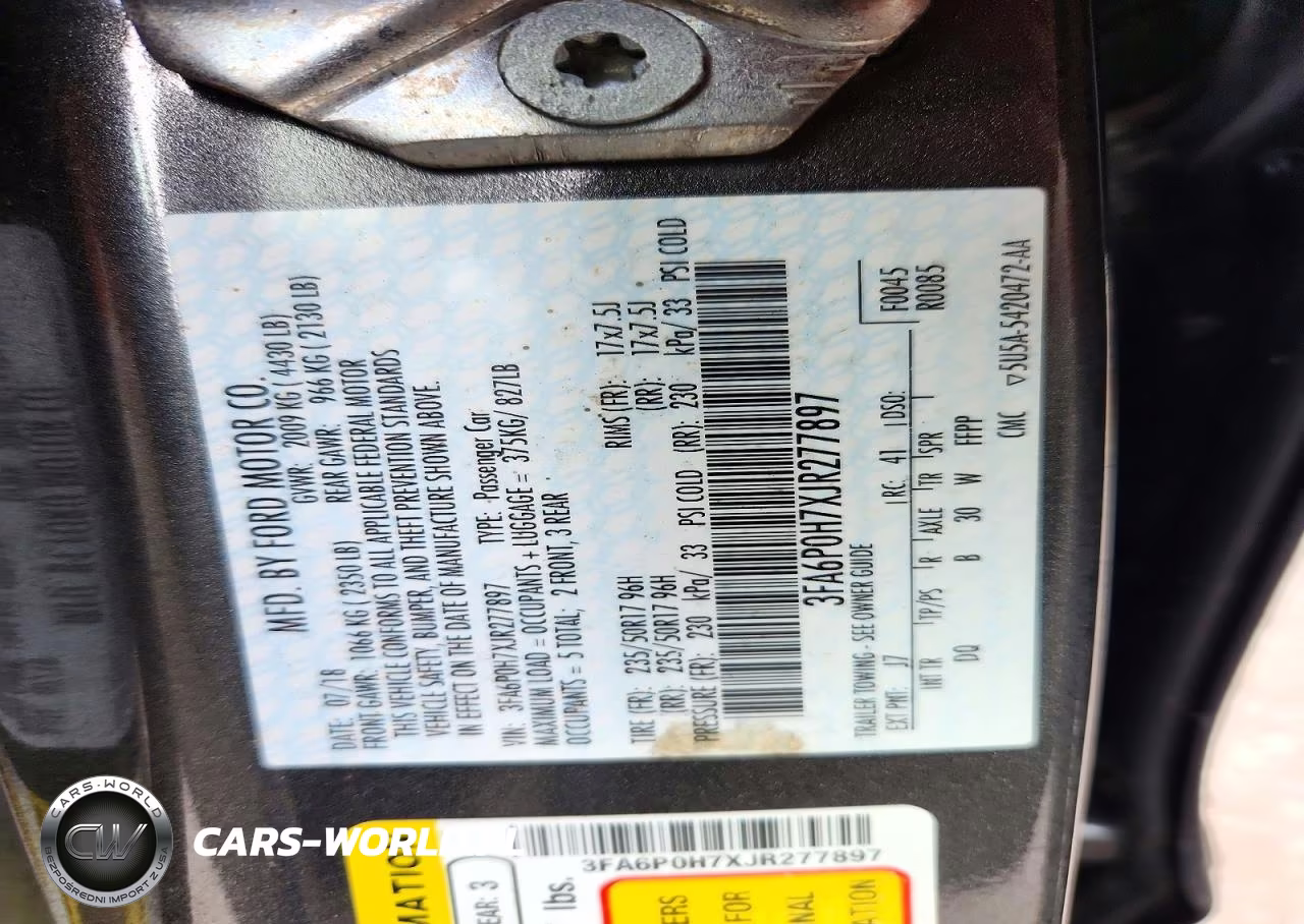 2018 Ford Fusion Se VIN:3FA6P0H7XJR277897 - 12