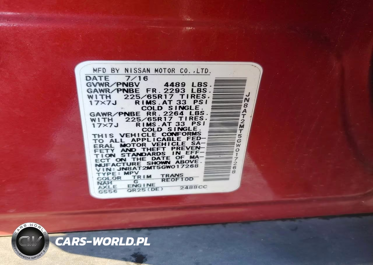 2016 Nissan Rogue S VIN:JN8AT2MT5GW017268 - 13