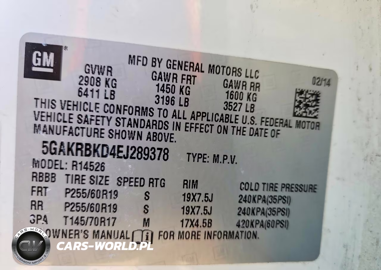 2014 Buick Enclave VIN:5GAKRBKD4EJ289378 - 14